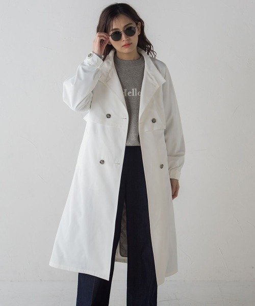 socolla（ソコラ）の「中綿ライナー付きスタンドカラーコート（その他アウター・レディース・オフホワイト/ベージュ・S/M）」の11枚目の写真