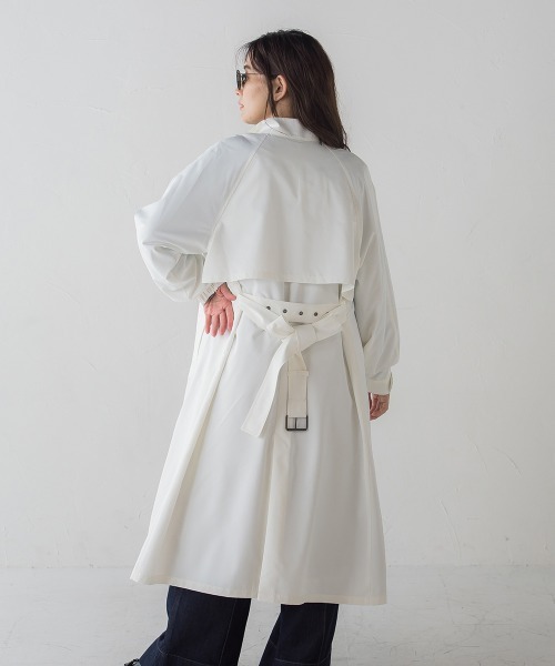 socolla（ソコラ）の「中綿ライナー付きスタンドカラーコート（その他アウター・レディース・オフホワイト/ベージュ・S/M）」の12枚目の写真