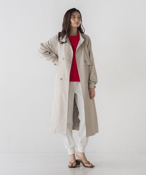 socolla（ソコラ）の「中綿ライナー付きスタンドカラーコート（その他アウター・レディース・オフホワイト/ベージュ・S/M）」の13枚目の写真
