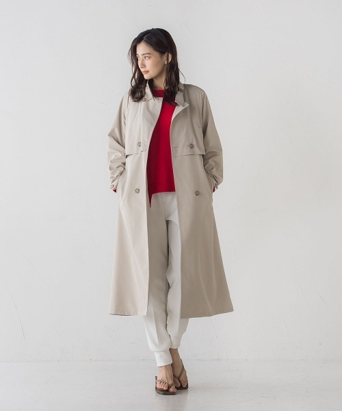 socolla（ソコラ）の「中綿ライナー付きスタンドカラーコート（その他アウター・レディース・オフホワイト/ベージュ・S/M）」の16枚目の写真