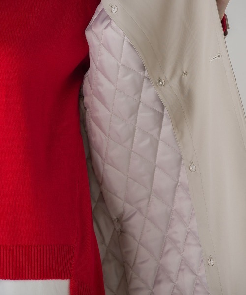 socolla（ソコラ）の「中綿ライナー付きスタンドカラーコート（その他アウター・レディース・オフホワイト/ベージュ・S/M）」の20枚目の写真