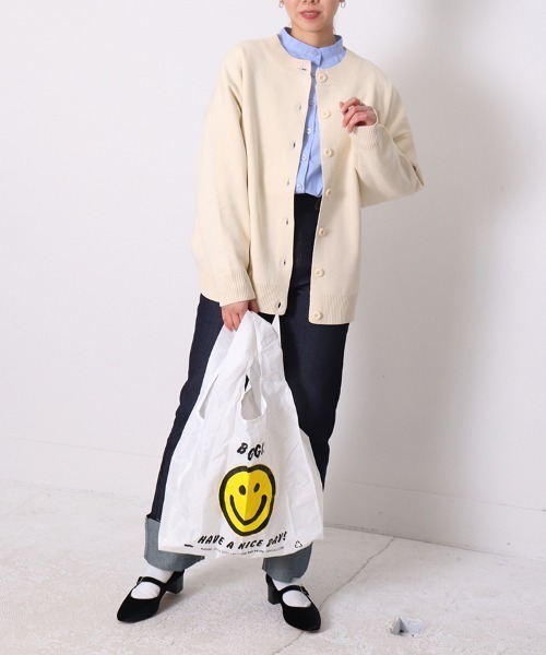 sara&cake（サラアンドケイク）の「12G 前後2wayオーバーサイズカーディガン（カーディガン/ボレロ・レディース・ホワイト/グリーン・FREE）」の13枚目の写真
