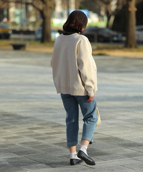 sara&cake（サラアンドケイク）の「12G 前後2wayオーバーサイズカーディガン（カーディガン/ボレロ・レディース・ホワイト/グリーン・FREE）」の20枚目の写真