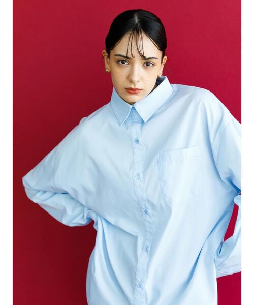 koe(コエ)の「TCビックブラウス*(シャツ/ブラウス・レディース・グリーン/オフホワイト/オレンジ/サックスブルー・M)」の17枚目の写真