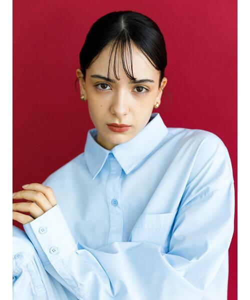 koe(コエ)の「TCビックブラウス*(シャツ/ブラウス・レディース・グリーン/オフホワイト/オレンジ/サックスブルー・M)」の22枚目の写真