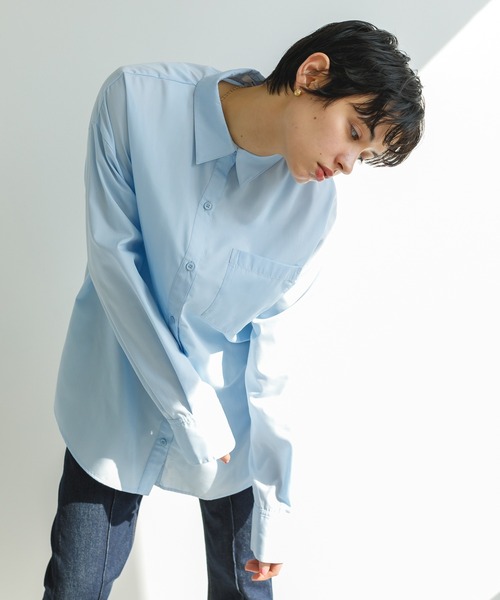 koe(コエ)の「TCビックブラウス*(シャツ/ブラウス・レディース・グリーン/オフホワイト/オレンジ/サックスブルー・M)」の13枚目の写真