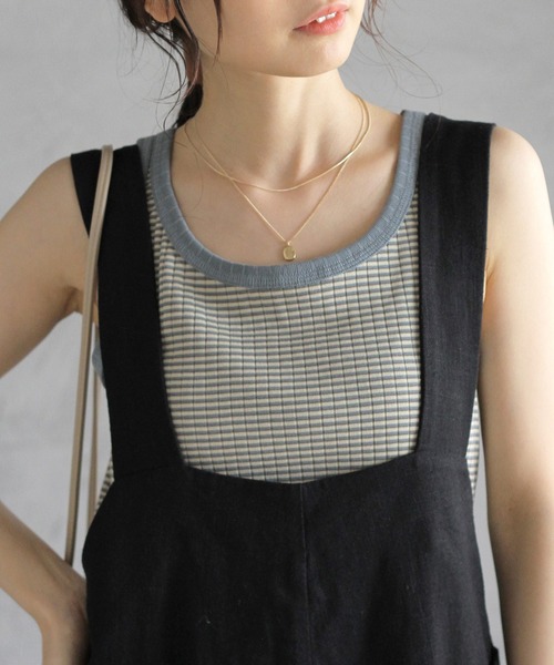 Crisp（クリスプ）の「ラウンドヘムリブタンク（タンクトップ・レディース・ホワイト/ブルー/グリーン・FREE）」の15枚目の写真