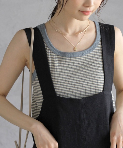 Crisp（クリスプ）の「ラウンドヘムリブタンク（タンクトップ・レディース・ホワイト/ブルー/グリーン・FREE）」の16枚目の写真