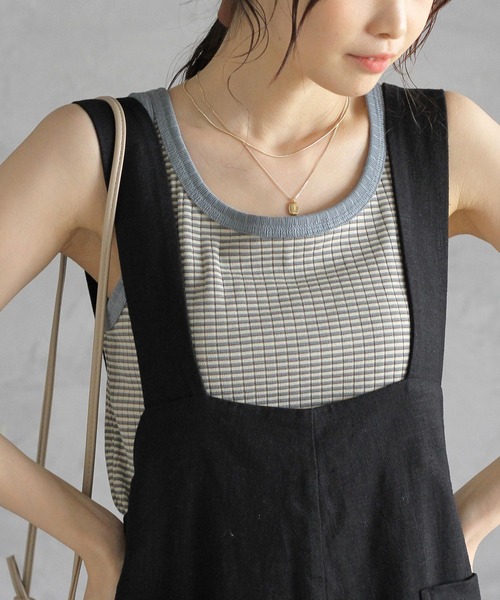 Crisp（クリスプ）の「ラウンドヘムリブタンク（タンクトップ・レディース・ホワイト/ブルー/グリーン・FREE）」の17枚目の写真