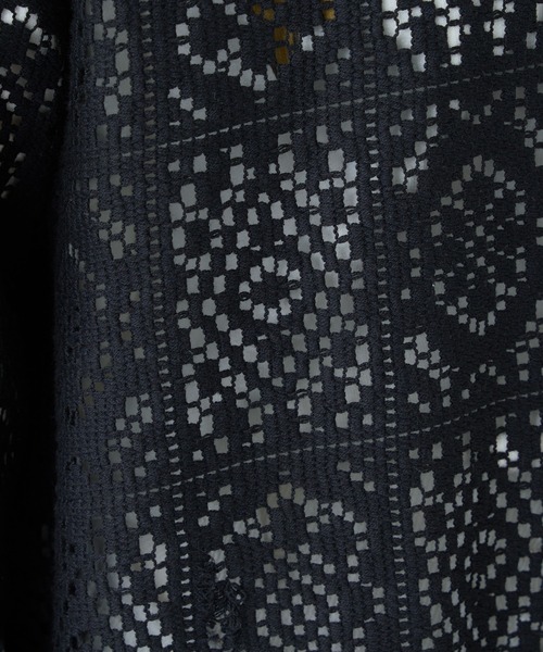 PUAL CE CIN（ピュアルセシン）の「四角柄レースガウンワンピース（ワンピース・レディース・ホワイト/ブラック・FREE）」の4枚目の写真