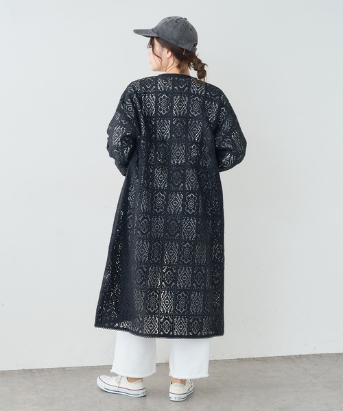 PUAL CE CIN（ピュアルセシン）の「四角柄レースガウンワンピース（ワンピース・レディース・ホワイト/ブラック・FREE）」の13枚目の写真