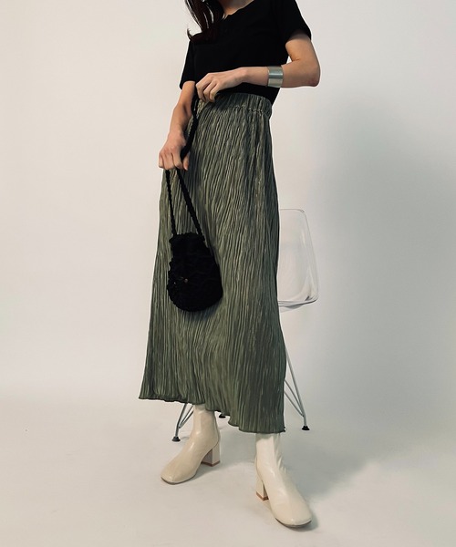 MAISON BREEZE（メゾンブリーズ）の「【MAISON BREEZE】楊柳リラックススカート SCCH70（スカート・レディース・グリーン/ブラウン/ベージュ/アイボリー/ブラック・FREE）」の14枚目の写真
