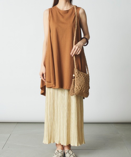 MAISON BREEZE（メゾンブリーズ）の「【MAISON BREEZE】楊柳リラックススカート SCCH70（スカート・レディース・グリーン/ブラウン/ベージュ/アイボリー/ブラック・FREE）」の18枚目の写真