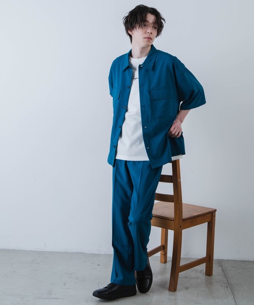 WEGO(ウィゴー)の「WEGO/イージケアセミフレアスラックス(スラックス・メンズ・ライトグレー/ブルー系その他/ブラック・LARGE/MEDIUM)」の9枚目の写真