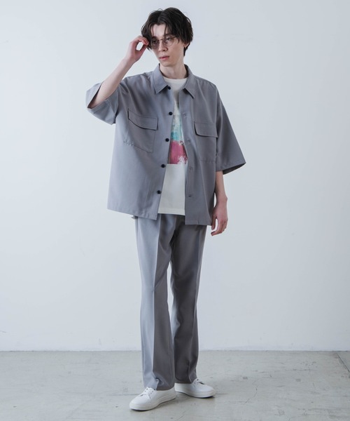 WEGO(ウィゴー)の「WEGO/イージケアセミフレアスラックス(スラックス・メンズ・ライトグレー/ブルー系その他/ブラック・LARGE/MEDIUM)」の18枚目の写真