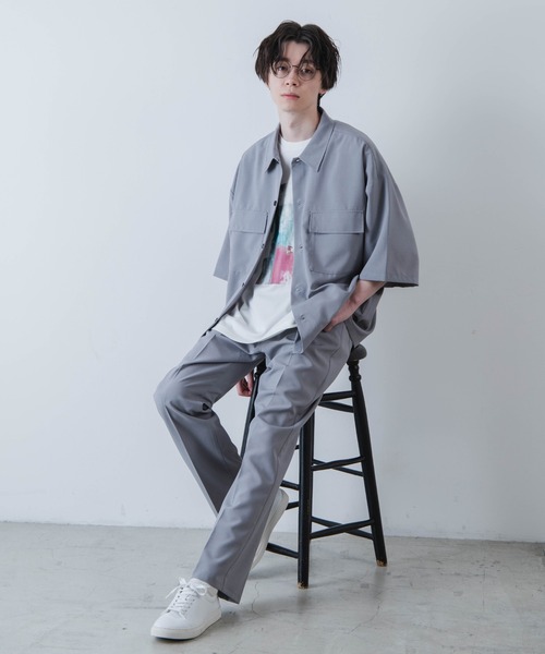 WEGO(ウィゴー)の「WEGO/イージケアセミフレアスラックス(スラックス・メンズ・ライトグレー/ブルー系その他/ブラック・LARGE/MEDIUM)」の16枚目の写真