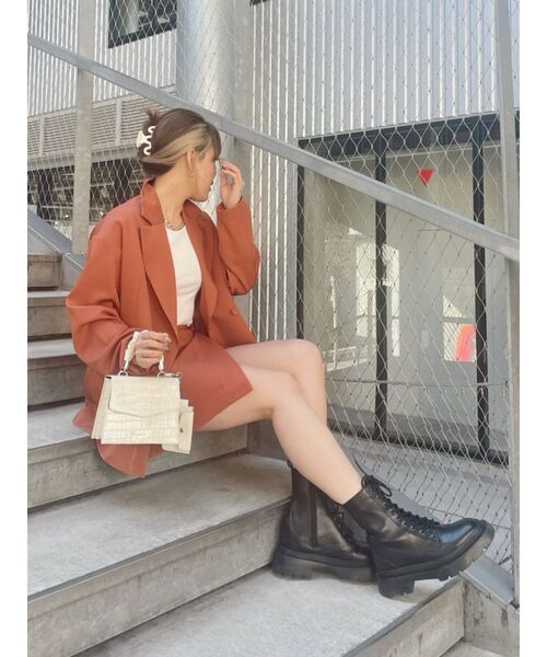 EVRIS(エヴリス)の「ラップデザインミニスカート【セットアップ着用可能】(スカート・レディース・ベージュ/オレンジ/グリーン・SMALL/MEDIUM)」の8枚目の写真