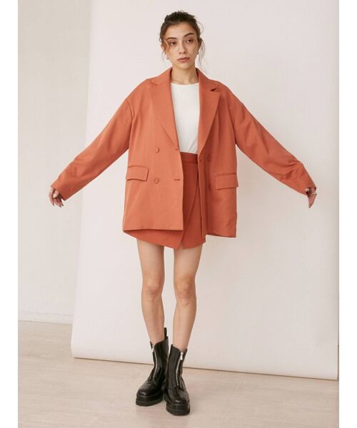 EVRIS(エヴリス)の「ラップデザインミニスカート【セットアップ着用可能】(スカート・レディース・ベージュ/オレンジ/グリーン・SMALL/MEDIUM)」の11枚目の写真