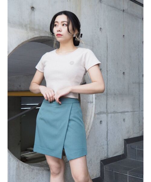 EVRIS(エヴリス)の「ラップデザインミニスカート【セットアップ着用可能】(スカート・レディース・ベージュ/オレンジ/グリーン・SMALL/MEDIUM)」の13枚目の写真