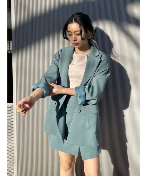 EVRIS(エヴリス)の「ラップデザインミニスカート【セットアップ着用可能】(スカート・レディース・ベージュ/オレンジ/グリーン・SMALL/MEDIUM)」の15枚目の写真