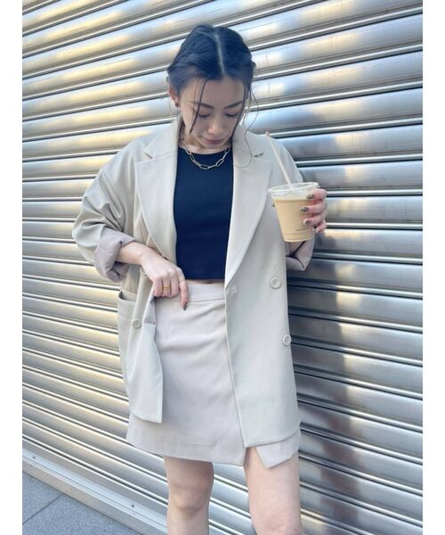 EVRIS(エヴリス)の「ラップデザインミニスカート【セットアップ着用可能】(スカート・レディース・ベージュ/オレンジ/グリーン・SMALL/MEDIUM)」の16枚目の写真