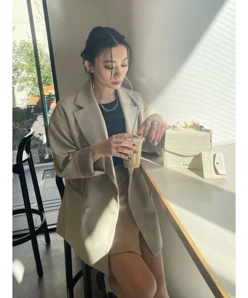 EVRIS(エヴリス)の「ラップデザインミニスカート【セットアップ着用可能】(スカート・レディース・ベージュ/オレンジ/グリーン・SMALL/MEDIUM)」の17枚目の写真