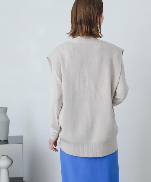 SENSE OF PLACE by URBAN RESEARCH(センスオブプレイスバイアーバンリサーチ)の「フロントボタンベスト(ベスト・レディース・ブラック/イエロー/ライトベージュ・ONE)」の10枚目の写真