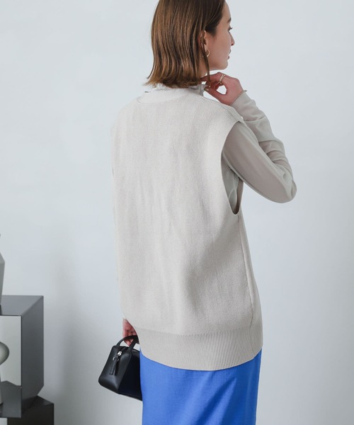 SENSE OF PLACE by URBAN RESEARCH(センスオブプレイスバイアーバンリサーチ)の「フロントボタンベスト(ベスト・レディース・ブラック/イエロー/ライトベージュ・ONE)」の11枚目の写真