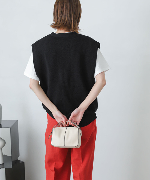 SENSE OF PLACE by URBAN RESEARCH(センスオブプレイスバイアーバンリサーチ)の「フロントボタンベスト(ベスト・レディース・ブラック/イエロー/ライトベージュ・ONE)」の20枚目の写真