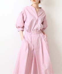 IENA | コットンナイロンヘアラインストライプセットアップ(ワンピース)