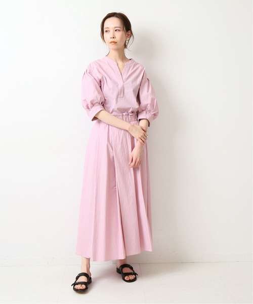 IENA（イエナ）の「コットンナイロンヘアラインストライプセットアップ（ワンピース・レディース・ネイビー/ピンク/ブルー/グリーン・38/36/34）」の10枚目の写真