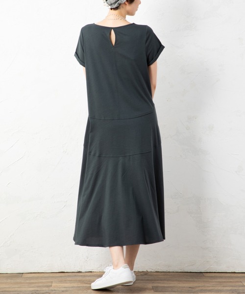 aunt lily（アントリリー）の「度詰天竺ステッチアクセントサマードレス（ドレス・レディース・グリーン/ブラウン/チャコールグレー・M/LL/L/S）」の8枚目の写真