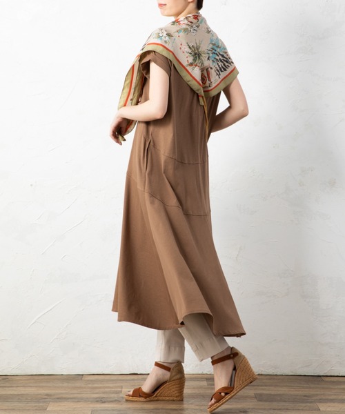 aunt lily（アントリリー）の「度詰天竺ステッチアクセントサマードレス（ドレス・レディース・グリーン/ブラウン/チャコールグレー・M/LL/L/S）」の11枚目の写真