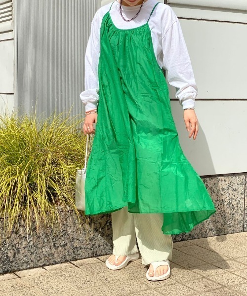 MANASTASH（マナスタッシュ）の「MANASTASH/マナスタッシュ　コットンシルクワンピース（ワンピース・レディース・グリーン/ブラック・FREE）」の6枚目の写真