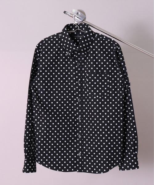 BAYBLO（ベイブロ）の「【日本製】ドット プリント ボタンダウン ブロード シャツ(GW)（シャツ/ブラウス・メンズ・ホワイト系1/ネイビー系1/ネイビー系2/ホワイト系2/ブラック系1/ブラック系2・LARGE/X-LARGE/MEDIUM）」の3枚目の写真