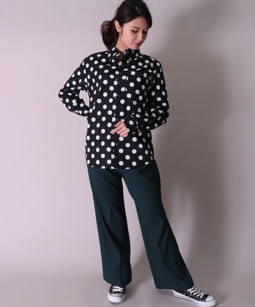 BAYBLO（ベイブロ）の「【日本製】ドット プリント ボタンダウン ブロード シャツ(GW)（シャツ/ブラウス・メンズ・ホワイト系1/ネイビー系1/ネイビー系2/ホワイト系2/ブラック系1/ブラック系2・LARGE/X-LARGE/MEDIUM）」の20枚目の写真