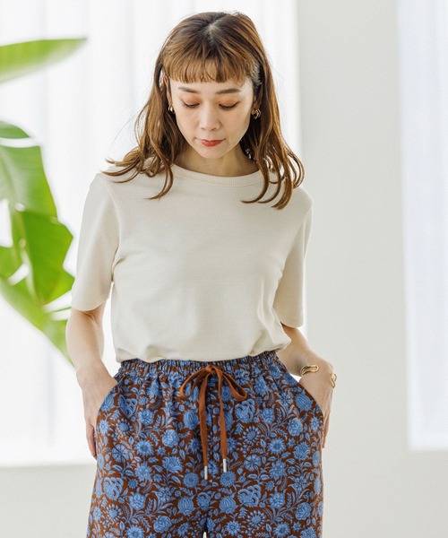 studio CLIP(スタディオクリップ)の「ポコポコカットTシャツ(Tシャツ/カットソー・レディース・その他1/ブルー/オフホワイト・MEDIUM/LARGE)」の2枚目の写真