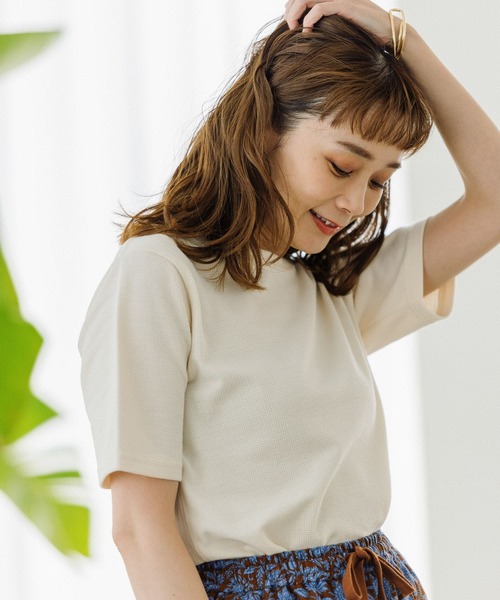 studio CLIP(スタディオクリップ)の「ポコポコカットTシャツ(Tシャツ/カットソー・レディース・その他1/ブルー/オフホワイト・MEDIUM/LARGE)」の18枚目の写真