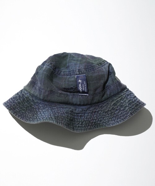 NAUTICA(ノーティカ)の「NAUTICA/ノーティカ Sulfur Dyed Madras Hat(ハット・メンズ・チャコールグレー/グリーン/ネイビー・フリ-)」の3枚目の写真