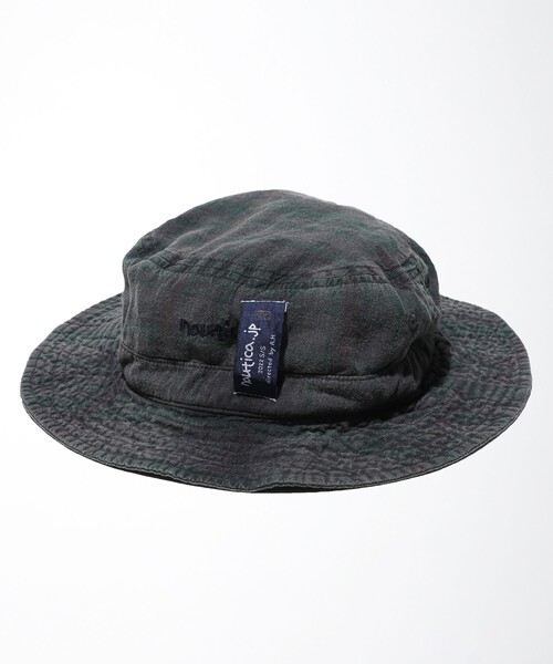 NAUTICA(ノーティカ)の「NAUTICA/ノーティカ Sulfur Dyed Madras Hat(ハット・メンズ・チャコールグレー/グリーン/ネイビー・フリ-)」の2枚目の写真