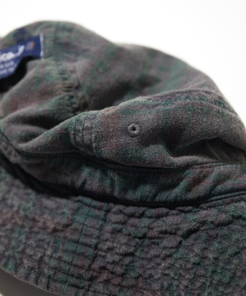 NAUTICA(ノーティカ)の「NAUTICA/ノーティカ Sulfur Dyed Madras Hat(ハット・メンズ・チャコールグレー/グリーン/ネイビー・フリ-)」の8枚目の写真