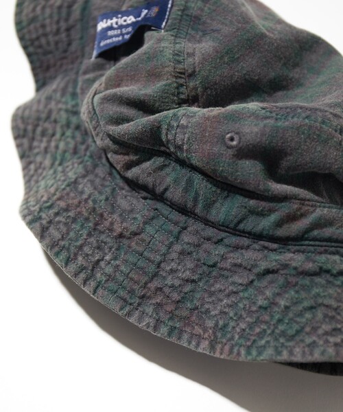 NAUTICA(ノーティカ)の「NAUTICA/ノーティカ Sulfur Dyed Madras Hat(ハット・メンズ・チャコールグレー/グリーン/ネイビー・フリ-)」の9枚目の写真