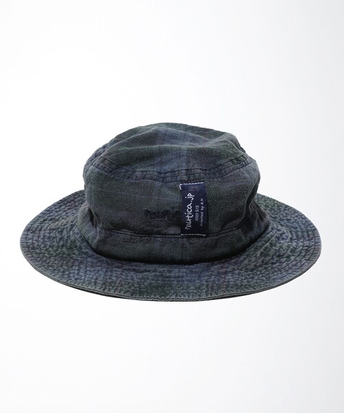 NAUTICA(ノーティカ)の「NAUTICA/ノーティカ Sulfur Dyed Madras Hat(ハット・メンズ・チャコールグレー/グリーン/ネイビー・フリ-)」の14枚目の写真