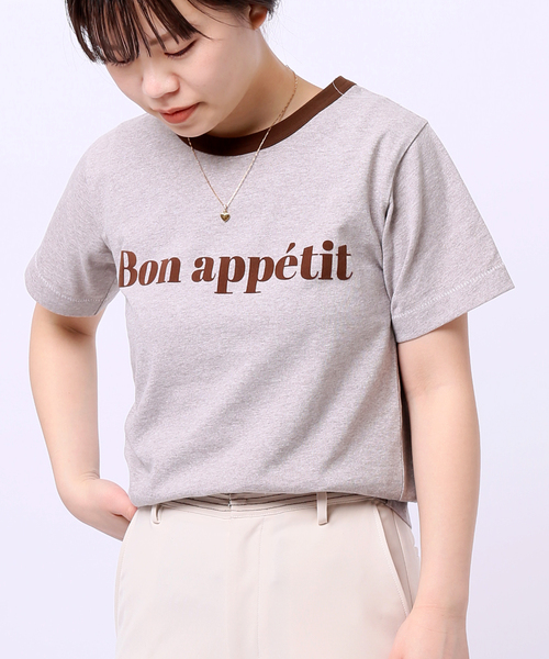 JOINT WORKS(ジョイントワークス)の「J-BonappetitプリントTシャツ(Tシャツ/カットソー・レディース・パープル/ブラウン/グレー/グリーン・FREE)」の2枚目の写真