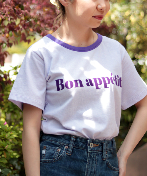 JOINT WORKS(ジョイントワークス)の「J-BonappetitプリントTシャツ(Tシャツ/カットソー・レディース・パープル/ブラウン/グレー/グリーン・FREE)」の6枚目の写真