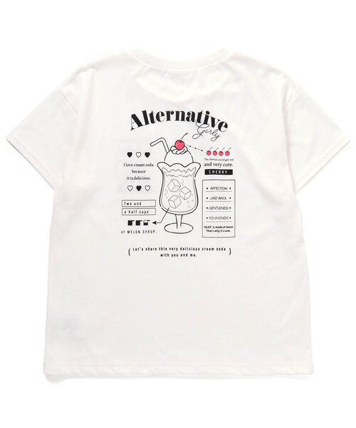 algy（アルジー）の「バックプリントT（Tシャツ/カットソー・キッズ・ミント/オレンジ/オフホワイト/ブラック・X-SMALL/XXX-SMALL/MEDIUM/XX-SMALL/SMALL）」の9枚目の写真