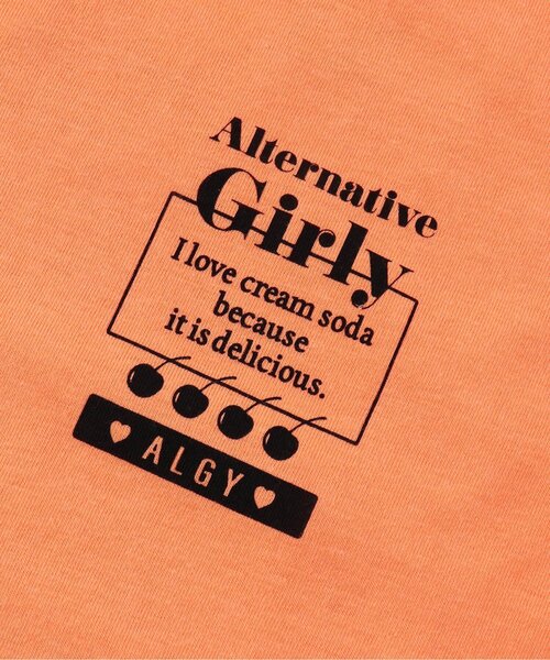 algy（アルジー）の「バックプリントT（Tシャツ/カットソー・キッズ・ミント/オレンジ/オフホワイト/ブラック・X-SMALL/XXX-SMALL/MEDIUM/XX-SMALL/SMALL）」の11枚目の写真