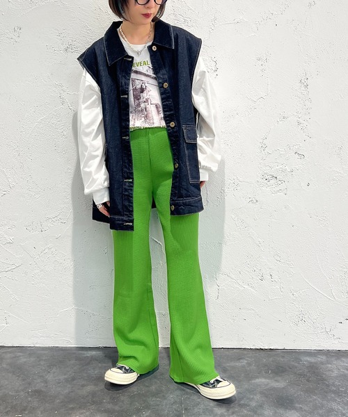 apres jour mignon（アプレジュールミニョン）の「ワッフルカラーパンツ【ZOZOTOWN限定アイテム】（その他パンツ・レディース・オレンジ/グリーン/イエロー/ピンク・SMALL/X-LARGE/MEDIUM）」の8枚目の写真