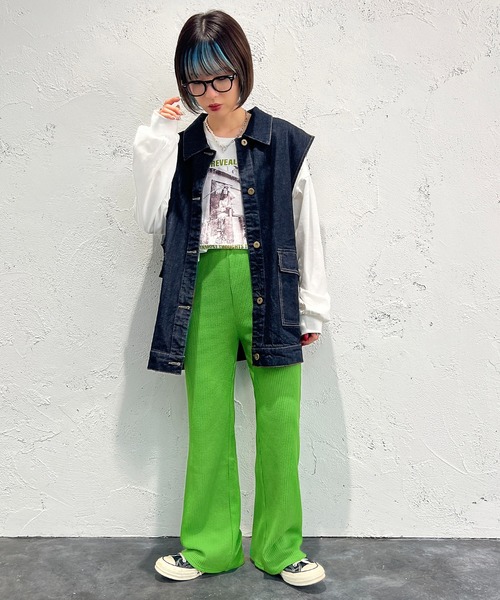apres jour mignon（アプレジュールミニョン）の「ワッフルカラーパンツ【ZOZOTOWN限定アイテム】（その他パンツ・レディース・オレンジ/グリーン/イエロー/ピンク・SMALL/X-LARGE/MEDIUM）」の9枚目の写真