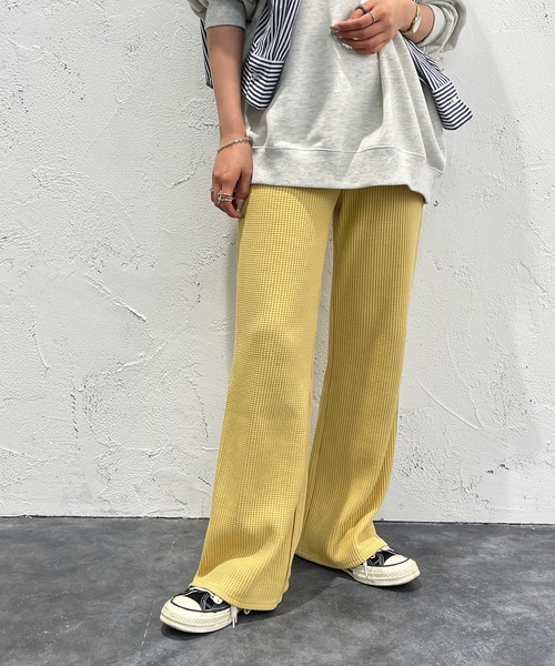 apres jour mignon（アプレジュールミニョン）の「ワッフルカラーパンツ【ZOZOTOWN限定アイテム】（その他パンツ・レディース・オレンジ/グリーン/イエロー/ピンク・SMALL/X-LARGE/MEDIUM）」の11枚目の写真